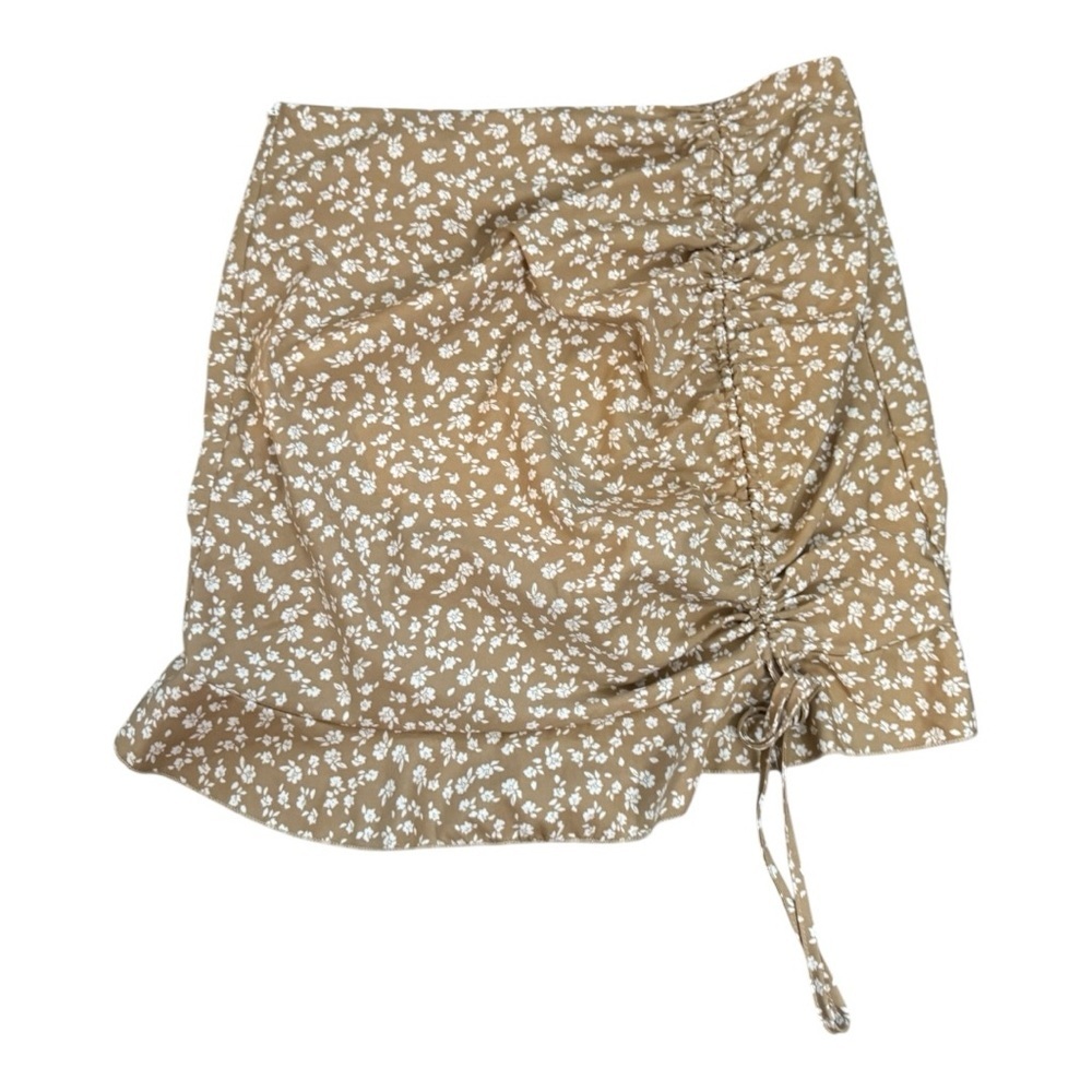 SHEIN Tan Floral Skirt - Picture 2 of 5